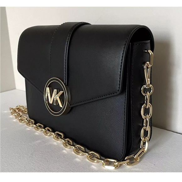 New Michael Kors Carmen Medium Convertible Shoulder Bag Black - Picture 3 of 8